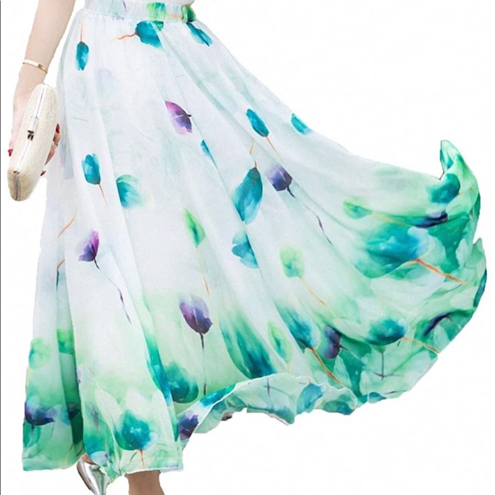 Long Chiffon Skirt by Afibi